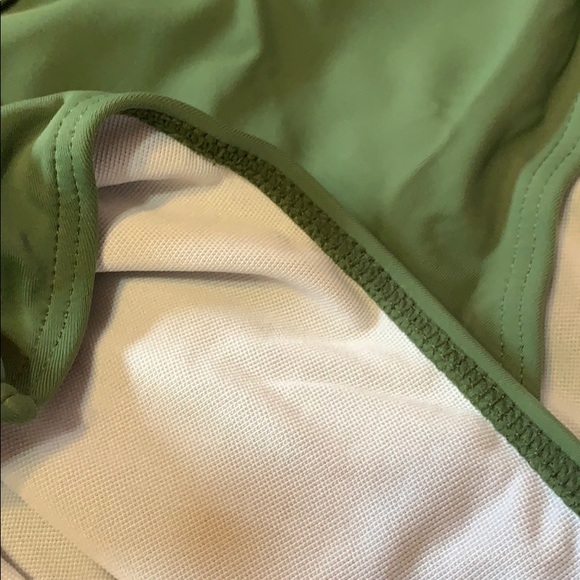 Olive Green Lined Plunging Neckline One Piece Swimsuit New - Picture 8 of 12